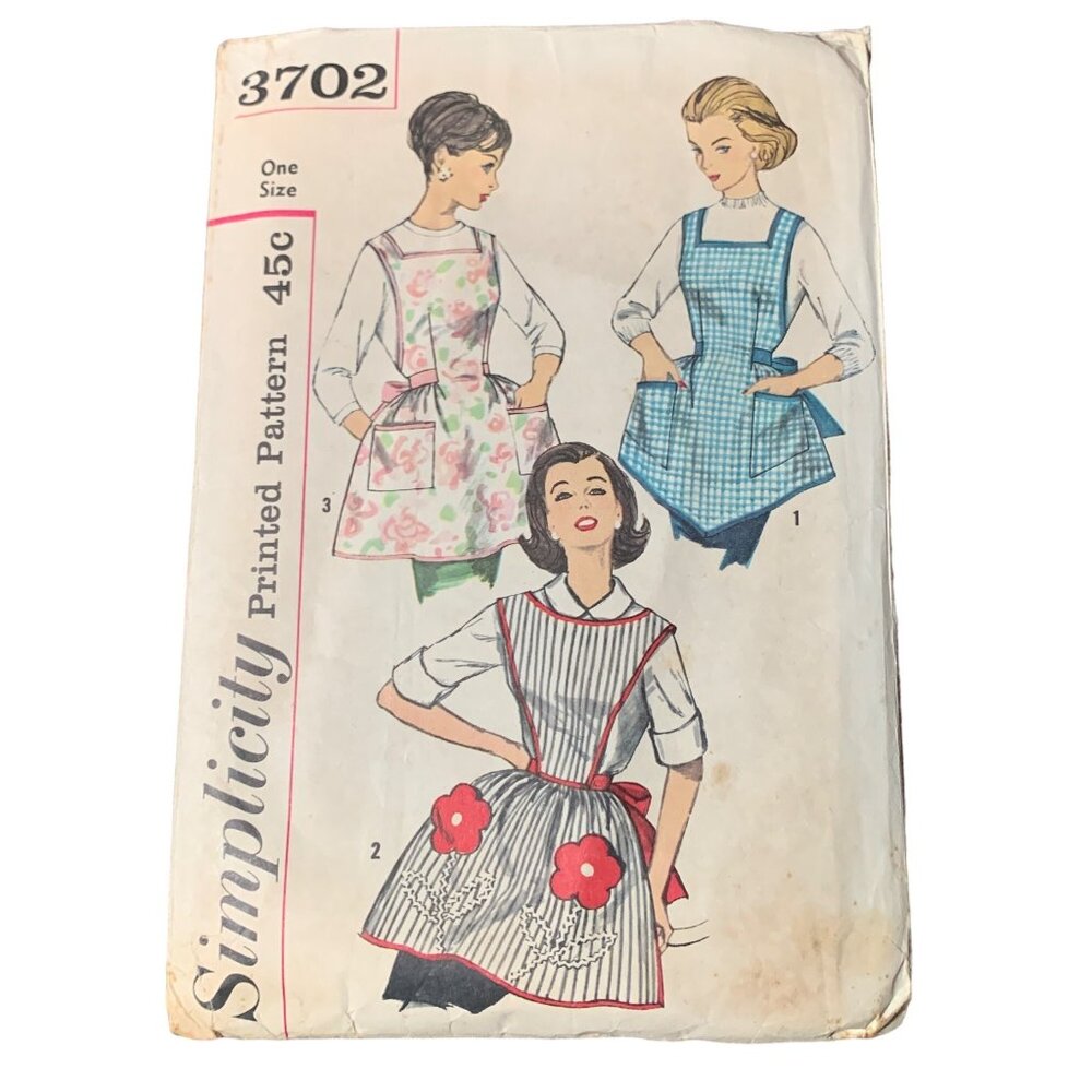 Vintage Simplicity 3702 Apron Sewing Pattern